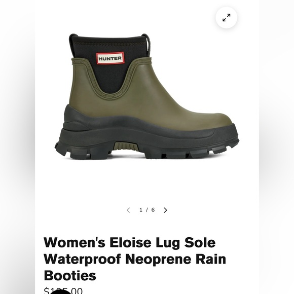 Hunter Olive and Black Ankle Boots - Picture 7 of 7